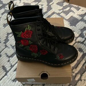 Dr. Martens Vonda Black Combat Boots